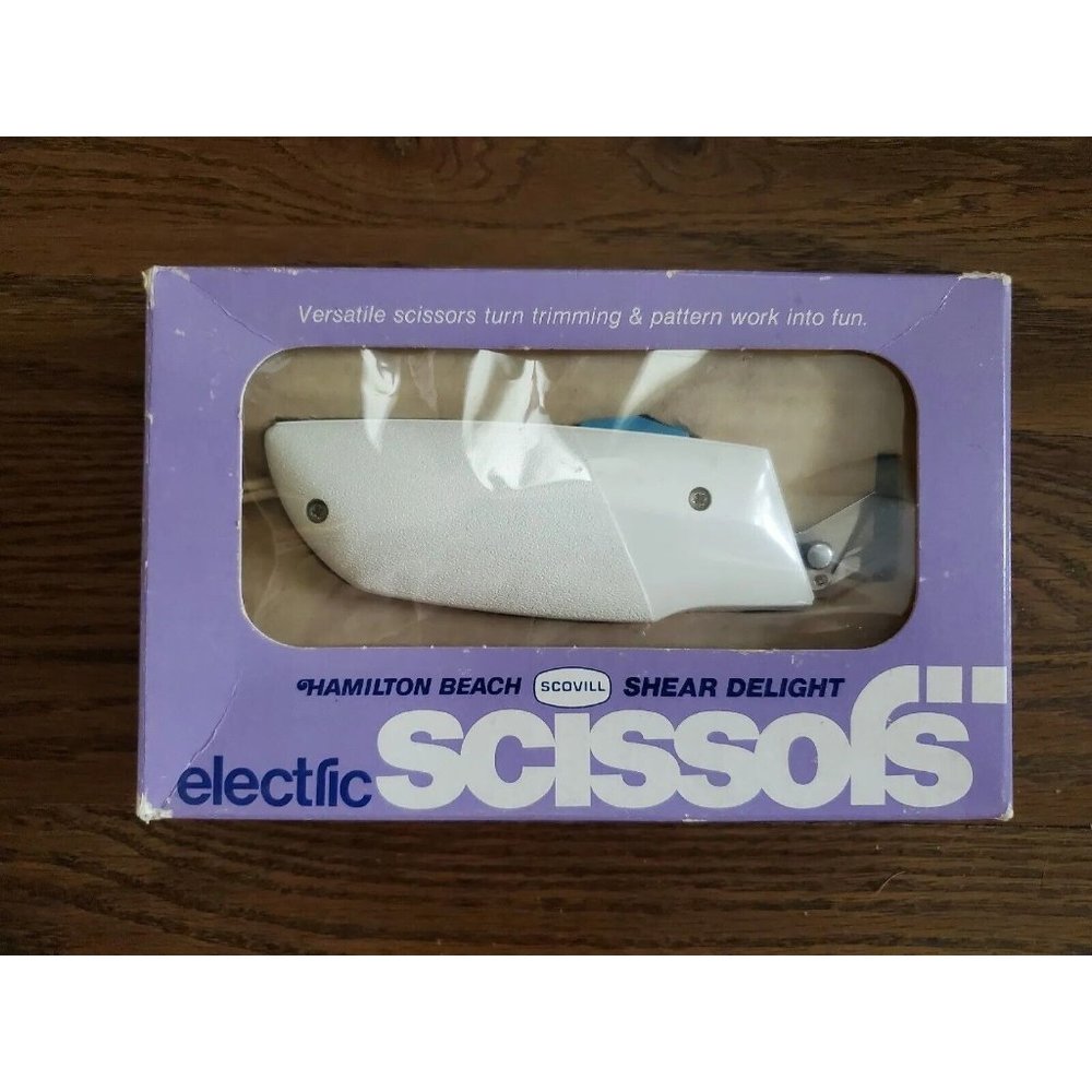 Vtg Hamilton Beach Shear Delight Electic Scissors #347 Original Box